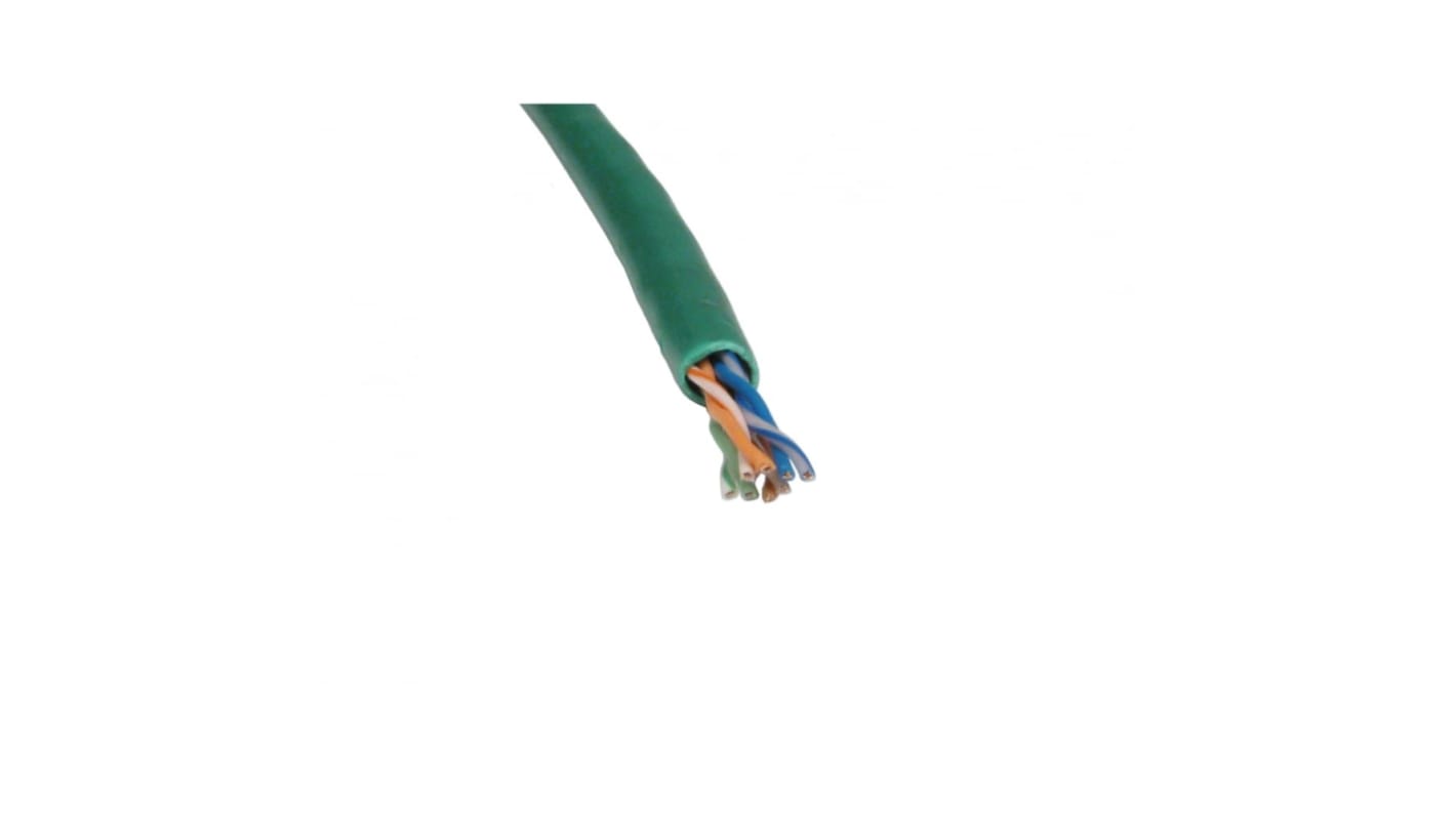 Cable de par trenzado Cat5e NewLink, 24 AWG, long. 305m Verde