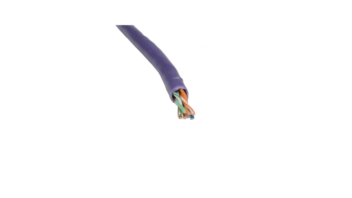 Cable de par trenzado Cat5e NewLink, 24 AWG, long. 305m Morado