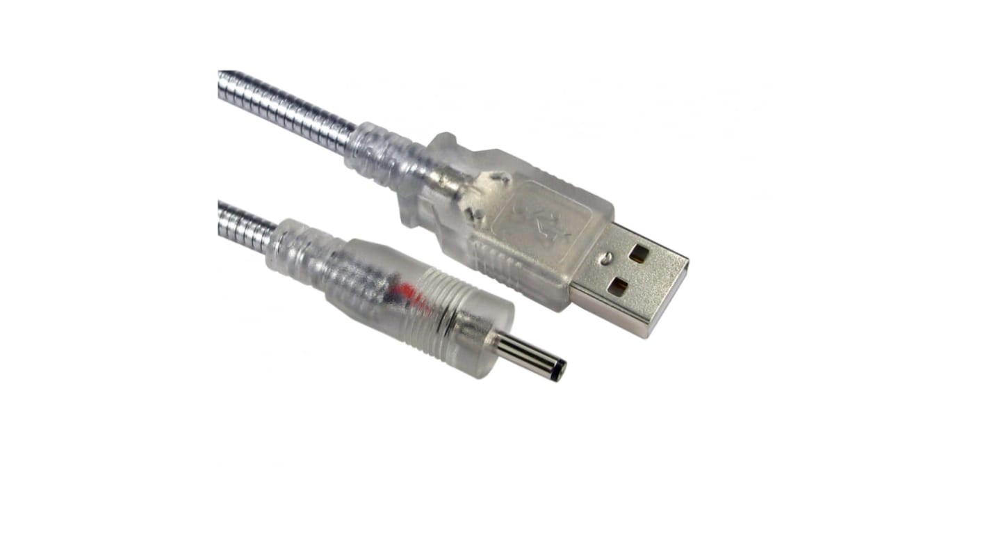 NewLink Adapter, Male USB A to Male 3.5mm DC Jack USB Adapter, 300mm