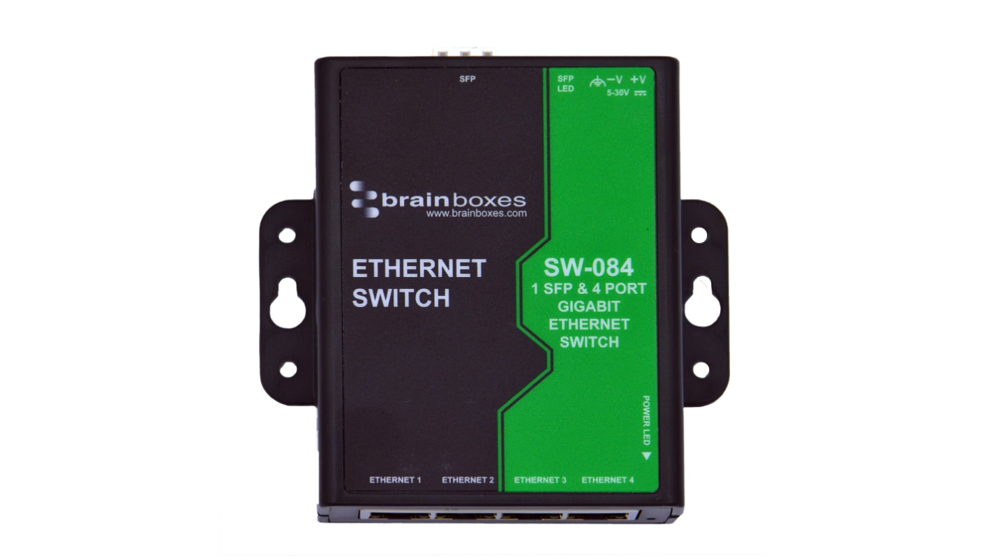 Switch Ethernet Brainboxes, 4 porte, No