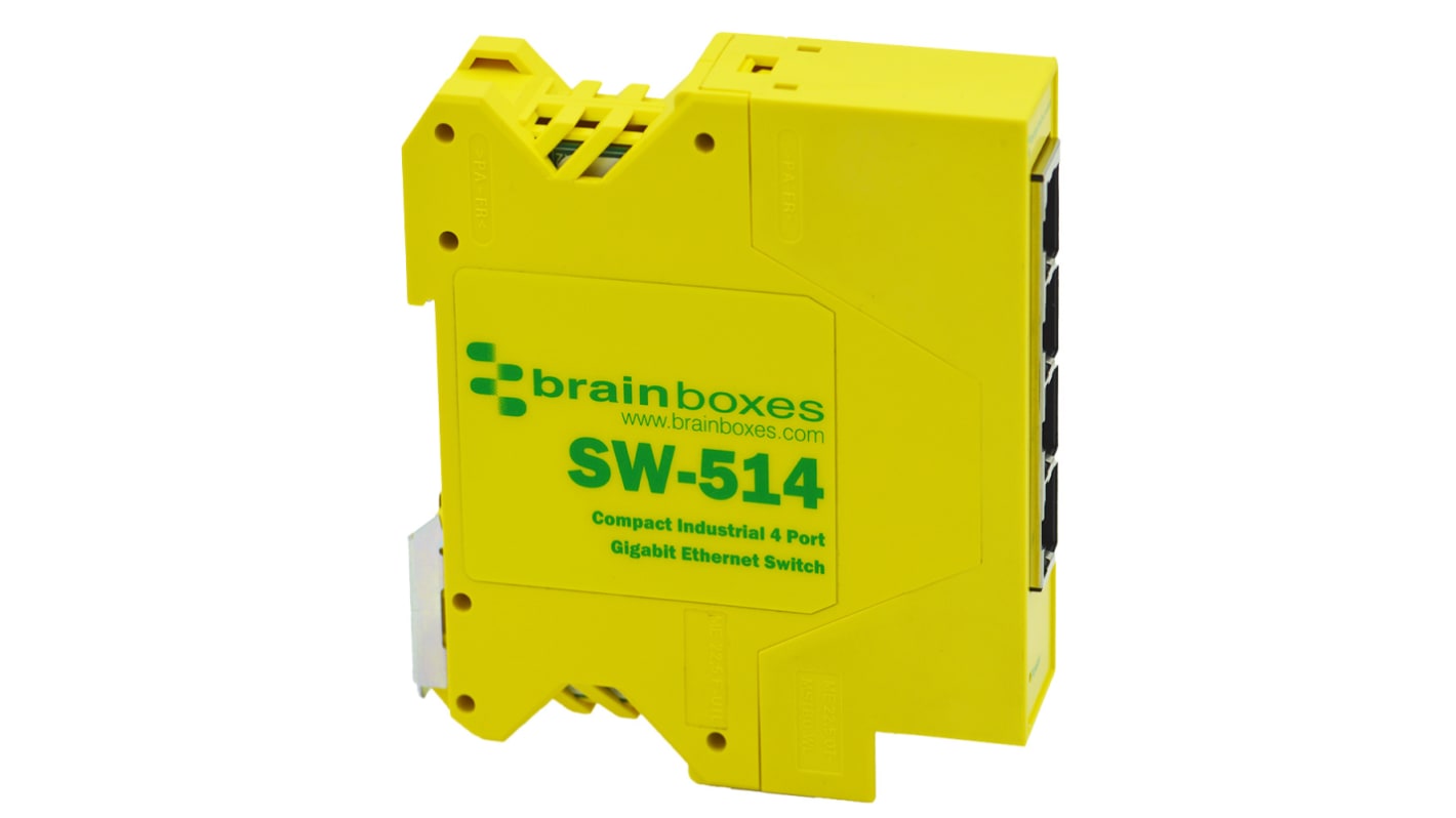 Switch Ethernet Brainboxes, 4 porte, No