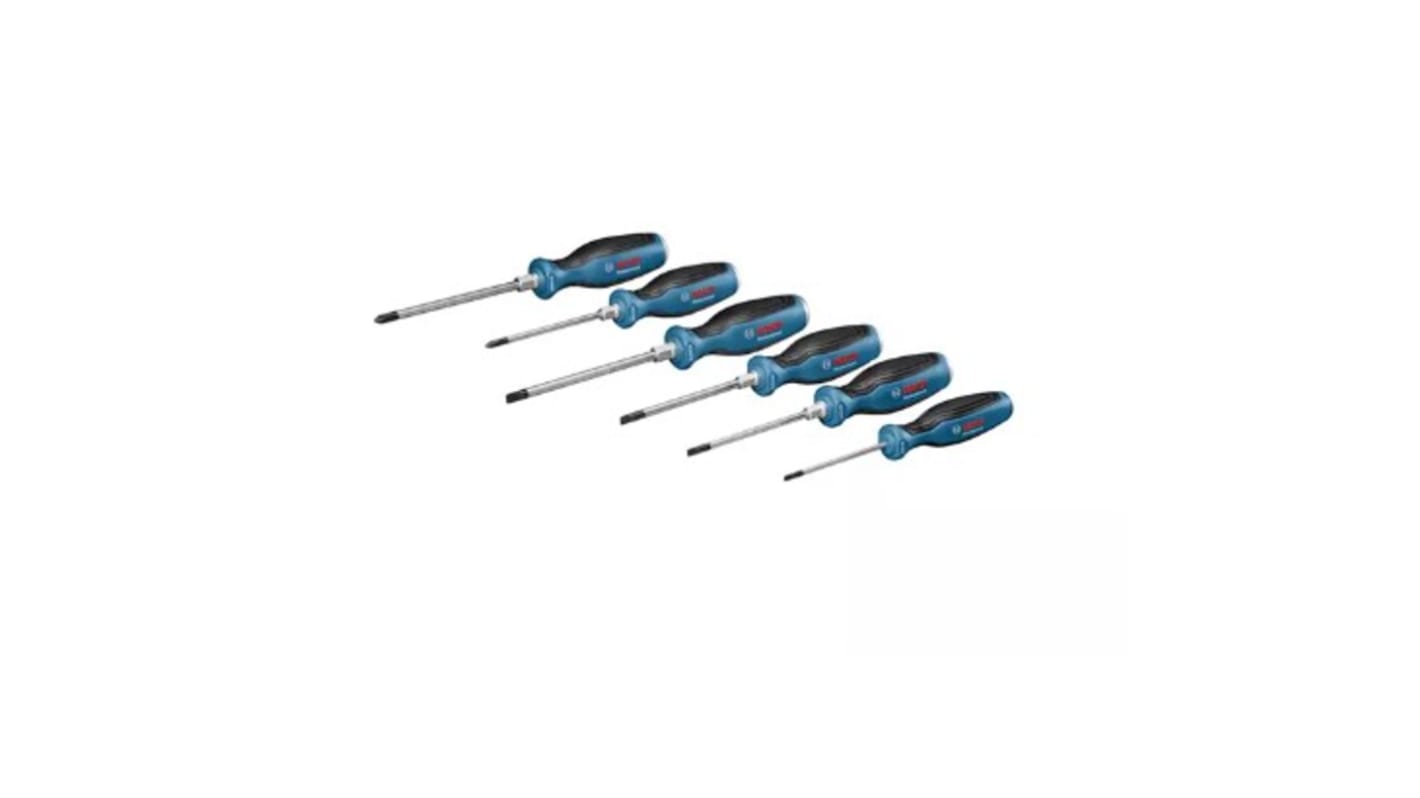 Bosch Phillips, Pozidriv, Slotted, Torx Assorted Screwdriver Set, 6-Piece