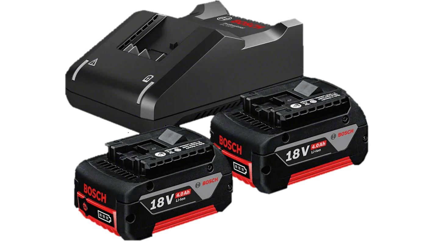 Bosch 1600A019S1 4Ah 18V Battery & Charger, For Use With Bosch Professional 18 V Tools and Chargers