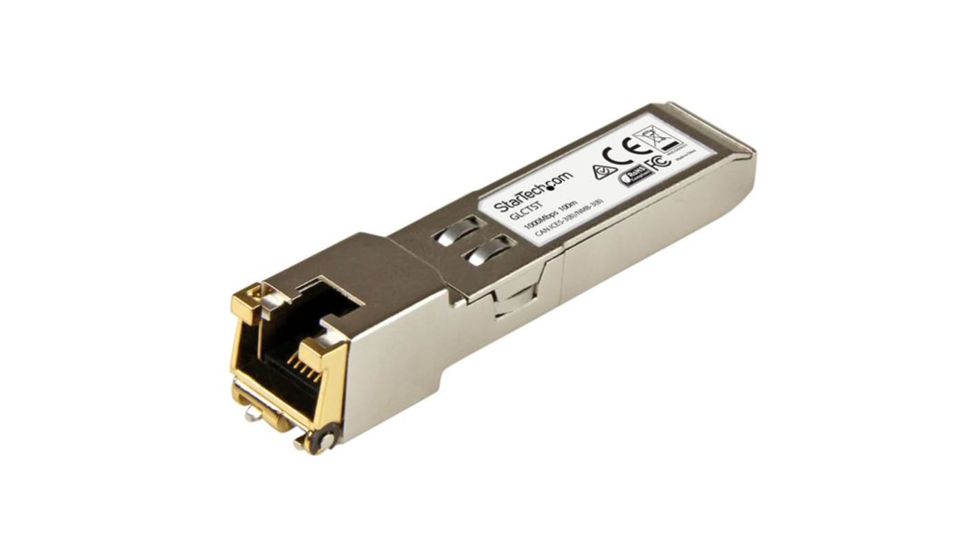 StarTech.com Extreme Networks Compatible RJ45 Copper SFP Transceiver Module, Full Duplex, 1000Mbit/s
