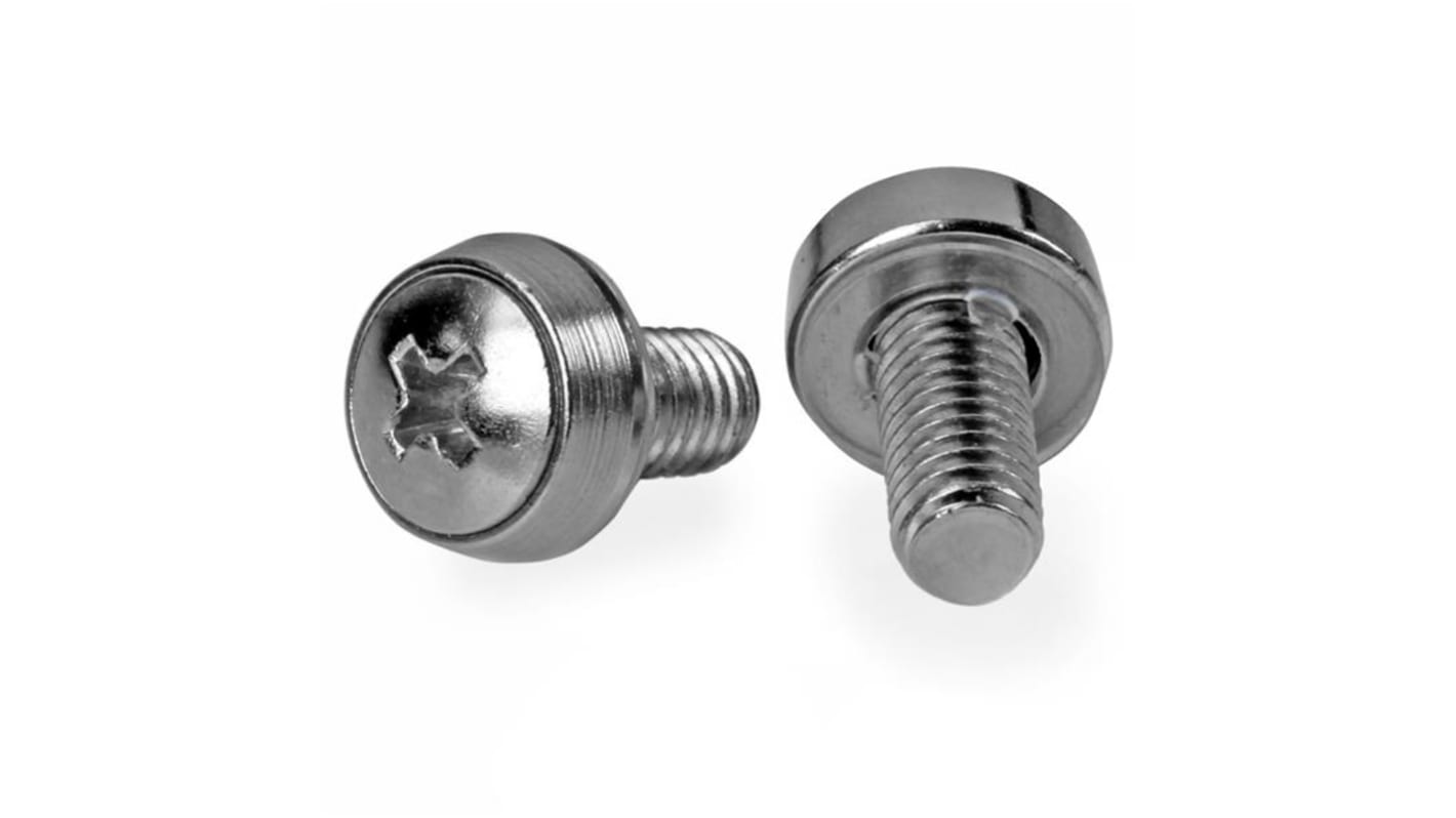 StarTech.com CABS Series Screw for Use with Rack Mounting, M6mm Thread, 50 Piece(s), 0.6 x 0.6 x 0.6in