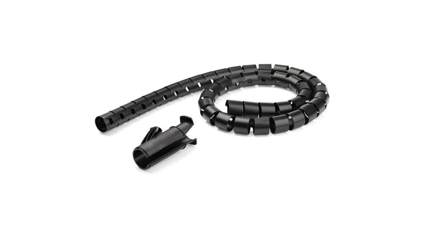 StarTech.com Expandable Polyethylene Black Cable Sleeve, 1.8in Diameter, 4.9ft Length, CMSC Series