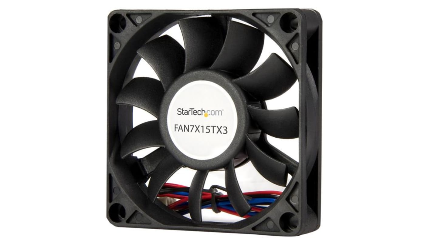 StarTech.com Axial Fan, 12 V dc, dc Operation, 29.58cfm, 3.12W, 26mA Max, 2.8 x 2.8 x 0.6in