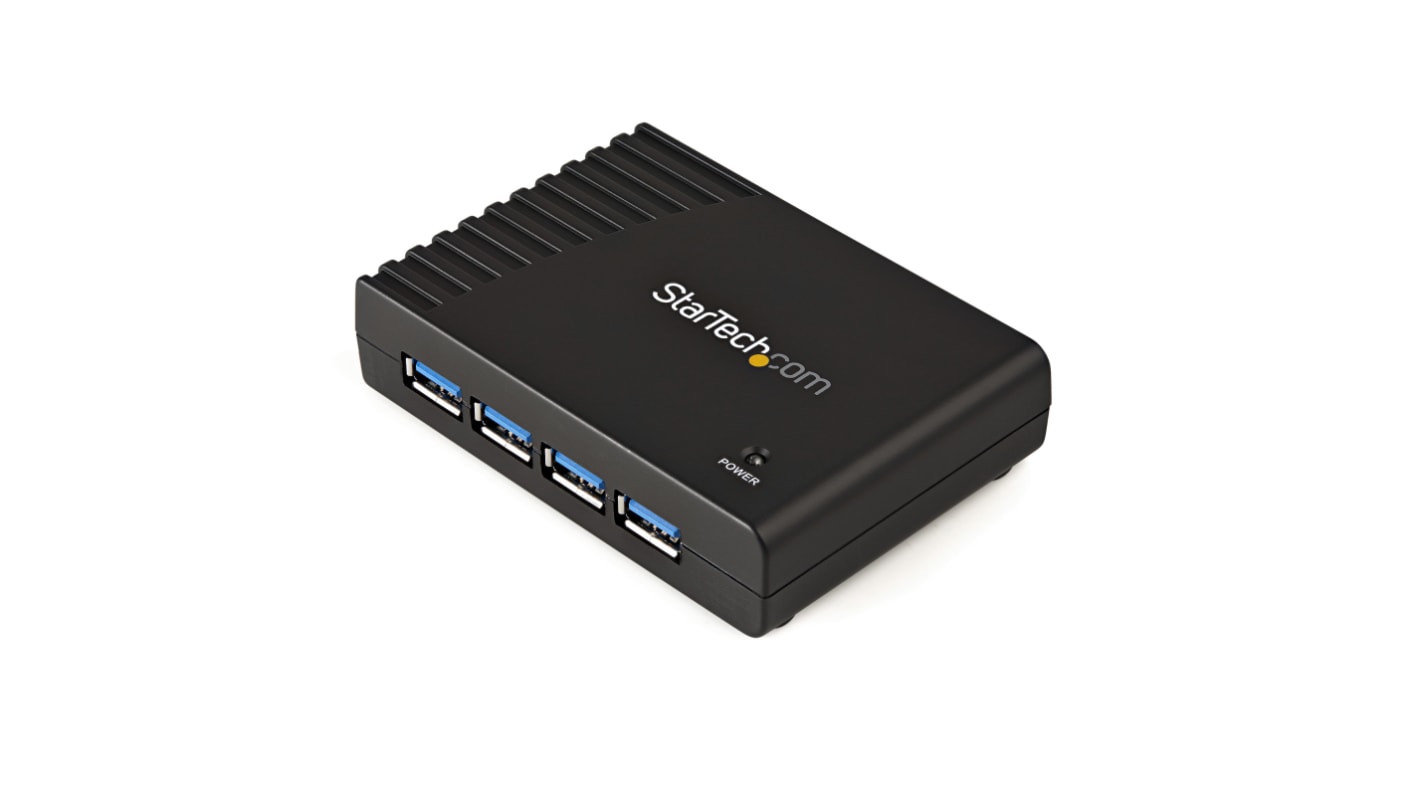 StarTech.com 4 Port USB 3.0 USB A USB 3.0 Hub, External Power Adapter Powered, 3.7 x 2.7 x 0.9in