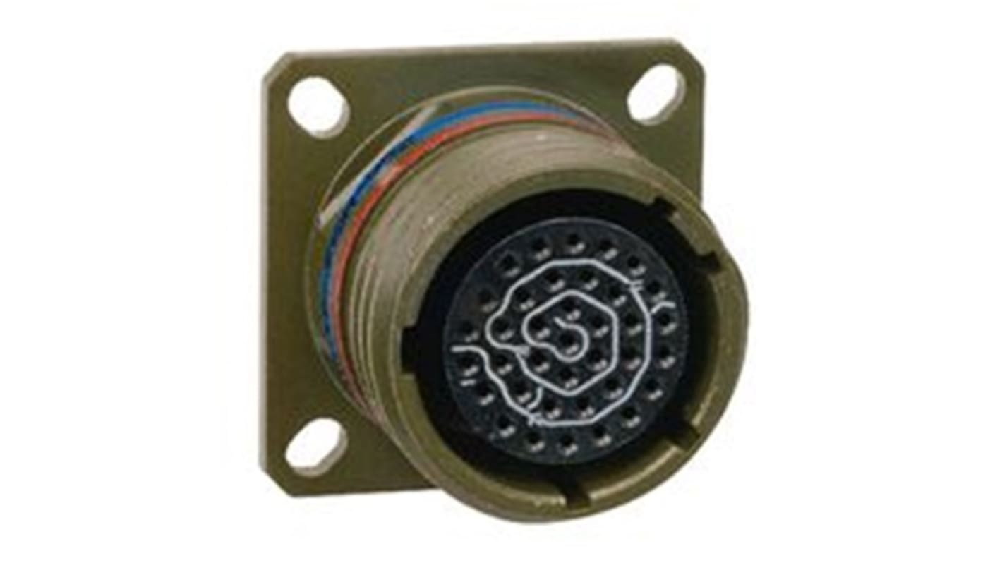 Amphenol Limited, D38999 Threaded Entry 2 Way Panel Mount MIL Spec Circular Connector Receptacle, Socket Contacts,Shell