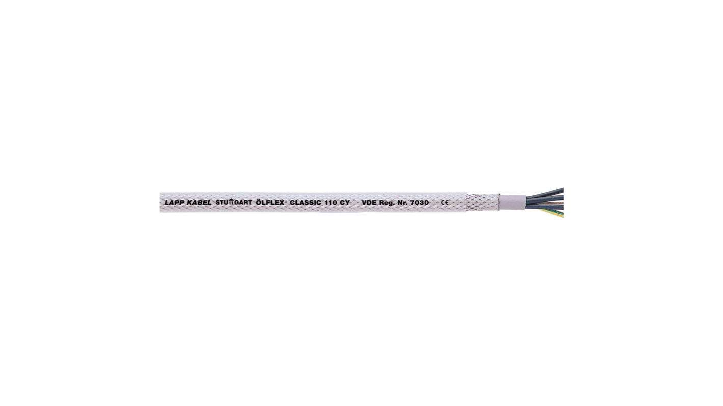 Lapp OLFLEX CLASSIC 110 CY Control Cable, 25 Cores, 0.5 mm², Screened, 100m, Transparent PVC Sheath, 20 AWG