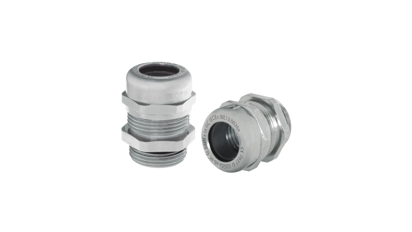 Lapp SKINTOP MS-M 63 Series Silver Brass Cable Gland, M63 Thread, IP68
