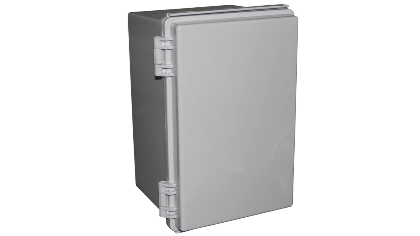 CAMDENBOSS X8 Series Grey ABS General Purpose Enclosure, IP67, IK08, Grey Lid, 300x200x180mm