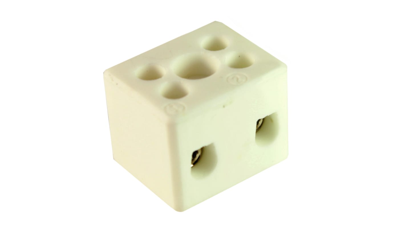 CAMDENBOSS CHTB Series Terminal Block, 2-Way, 32A, 4 mm2 Wire, Screw Termination