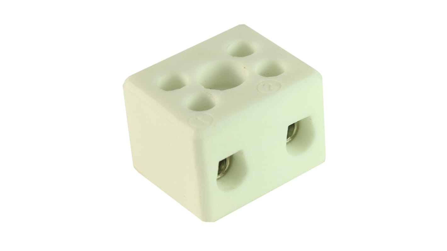 CAMDENBOSS CHTB Series Terminal Block, 2-Way, 41A, 6 mm2 Wire, Screw Termination