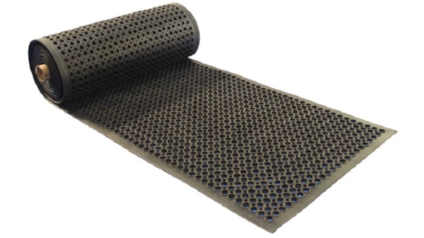 RS PRO NR/SBR Rubber Anti-Fatigue Mat, 90cm x 10m x 12mm