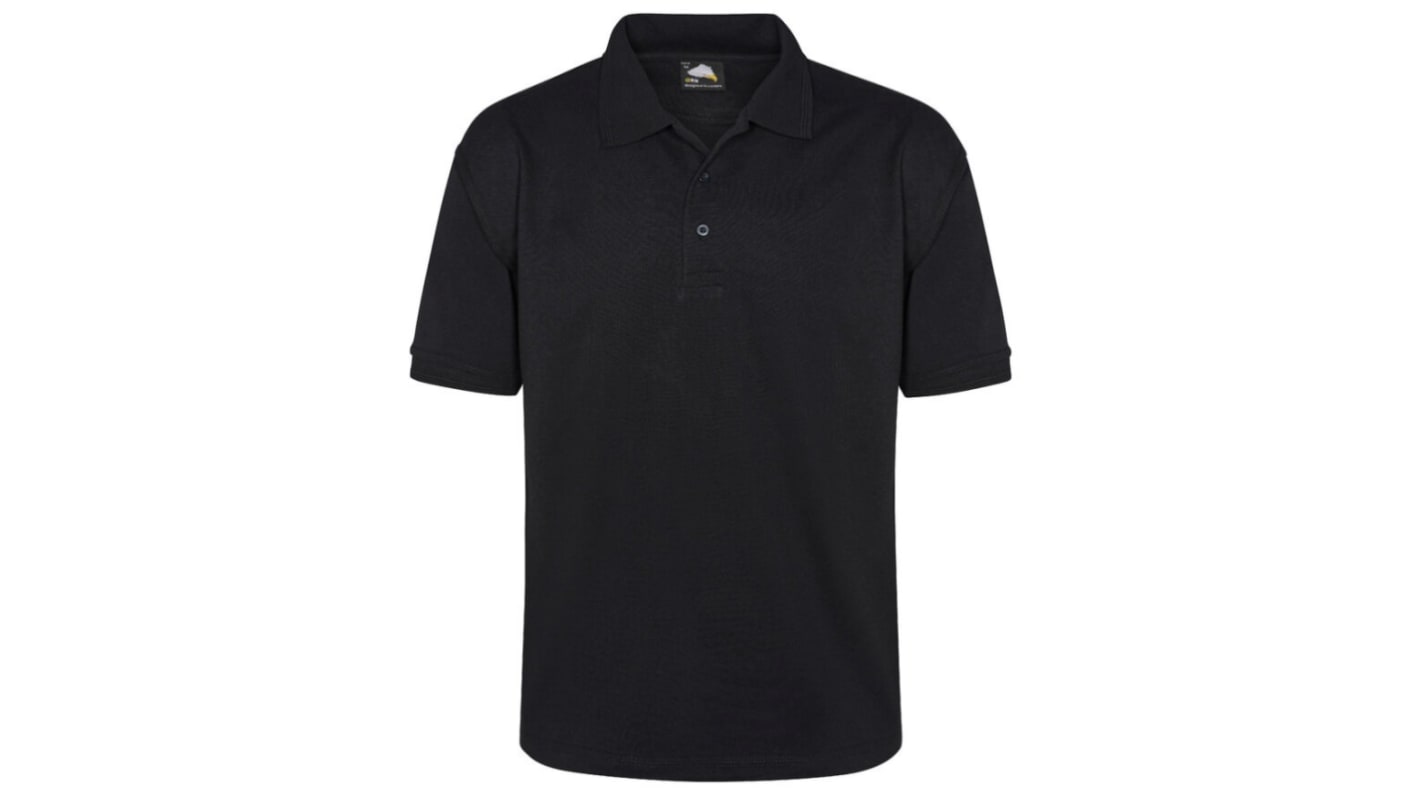 Orn 1150 Black Cotton, Polyester Polo Shirt, UK- 3XL, EUR- 3XL