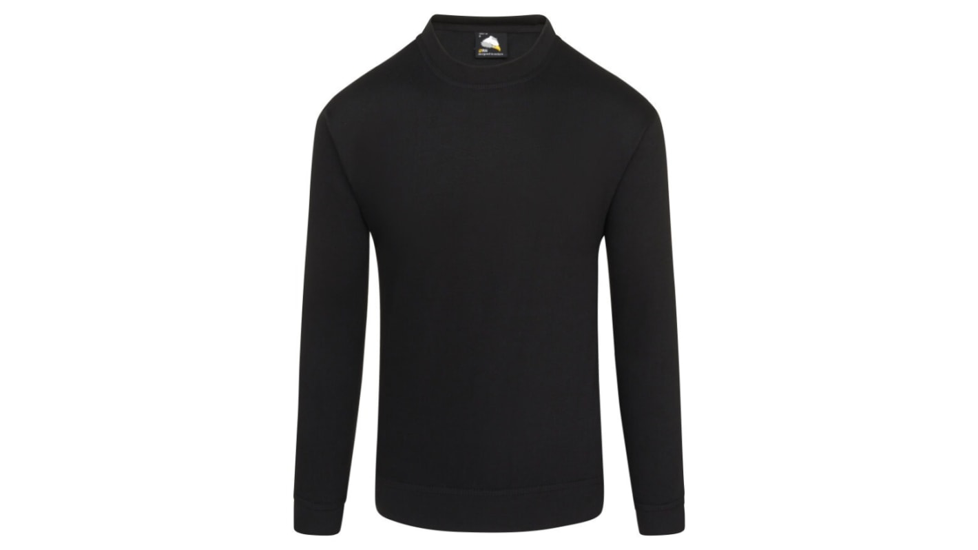 Orn 1250 Unisex Sweatshirt, 35 % Baumwolle, 65 % Polyester Schwarz, Größe L