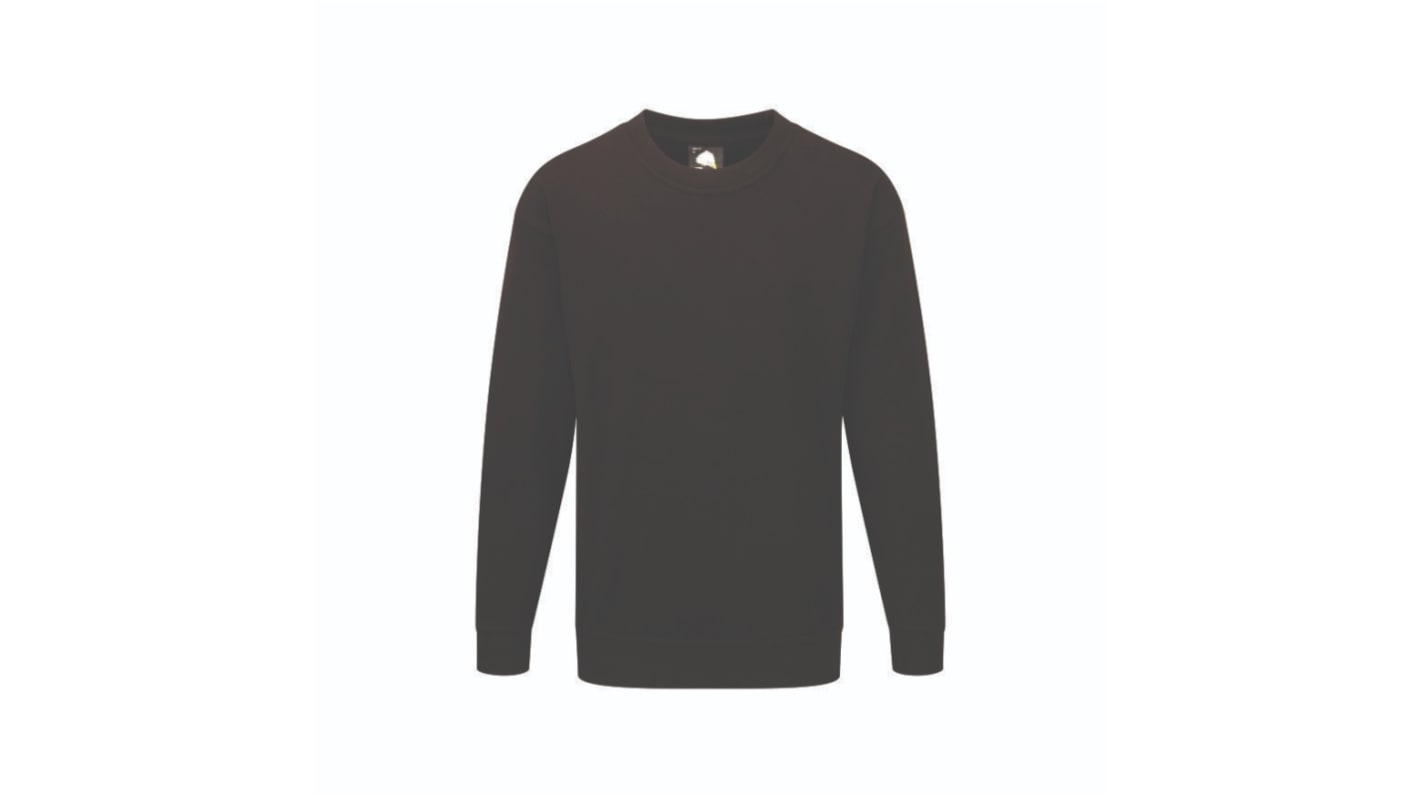 Orn 1255 Unisex Sweatshirt, 100 % Baumwolle Schwarz, Größe S