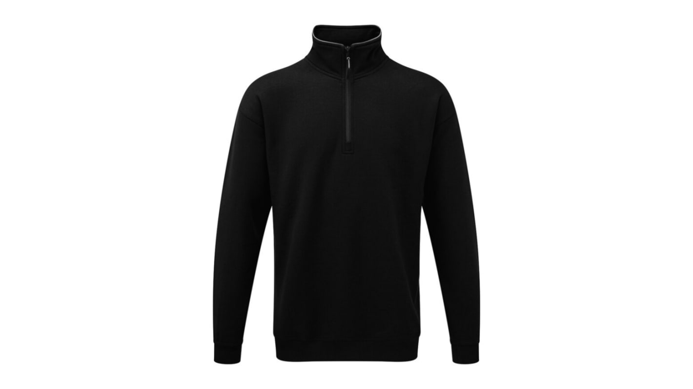 Orn 1270 Unisex Sweatshirt, 35 % Baumwolle, 65 % Polyester Schwarz, Größe L