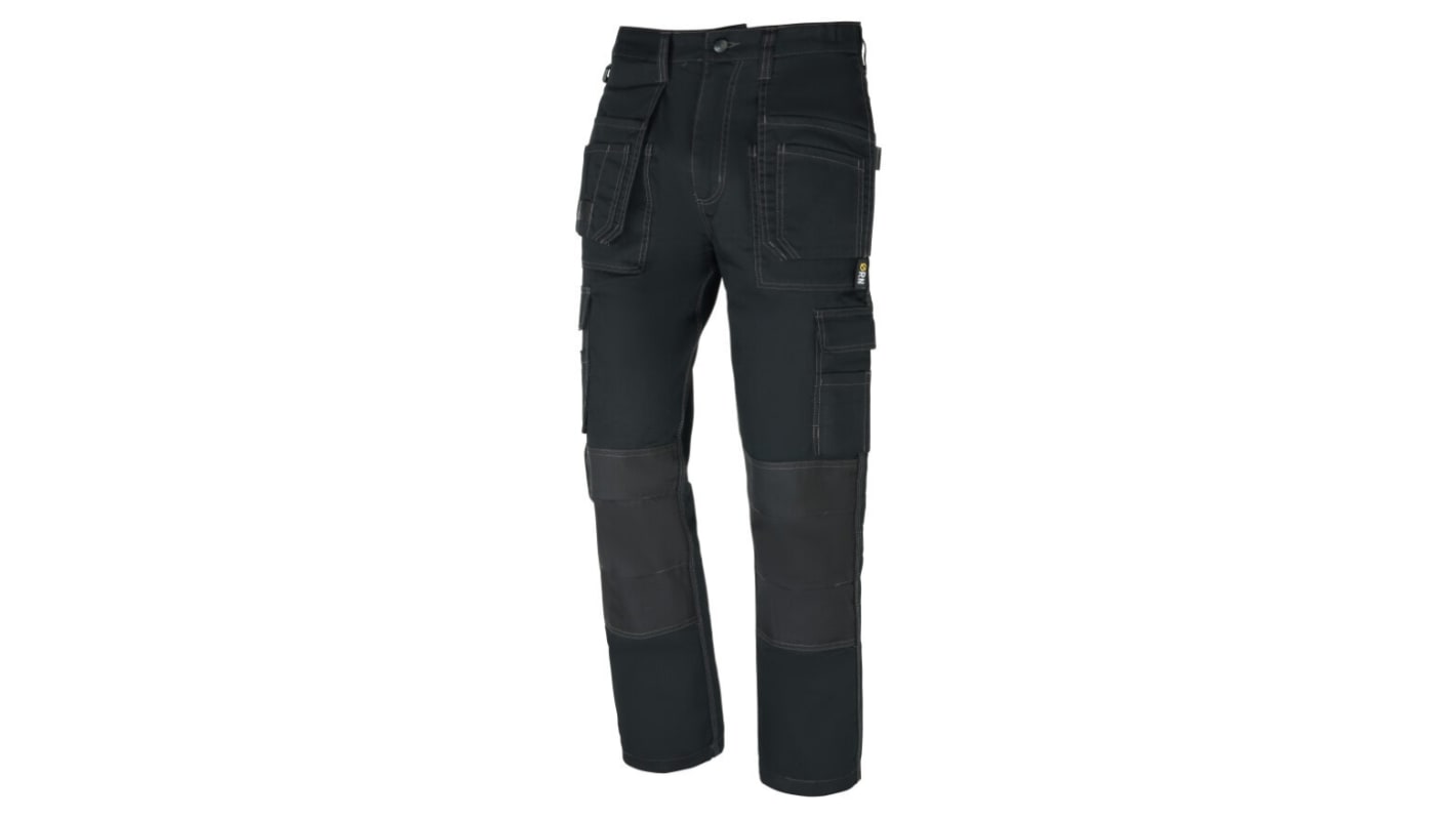 Pantalón para Unisex, pierna 32plg, Negro, Cómodo, Flexible, 35 % algodón, 65 % poliéster 2800 34plg 88cm