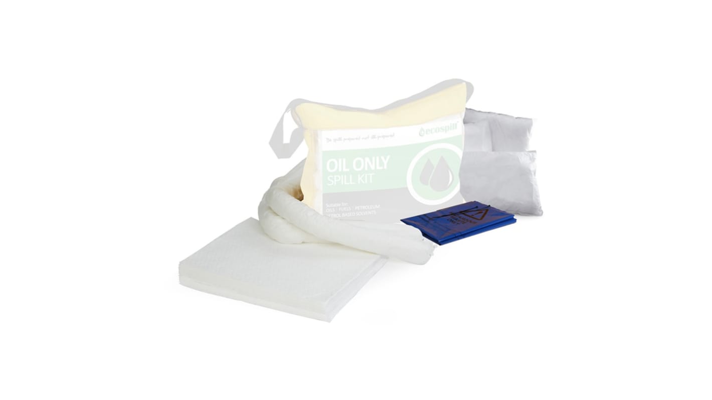 Kit de déversement contient Sac et attache x 1, couvercle de drain d'argile x 1, tampons x 24, rouleaux x 3 50 L pour