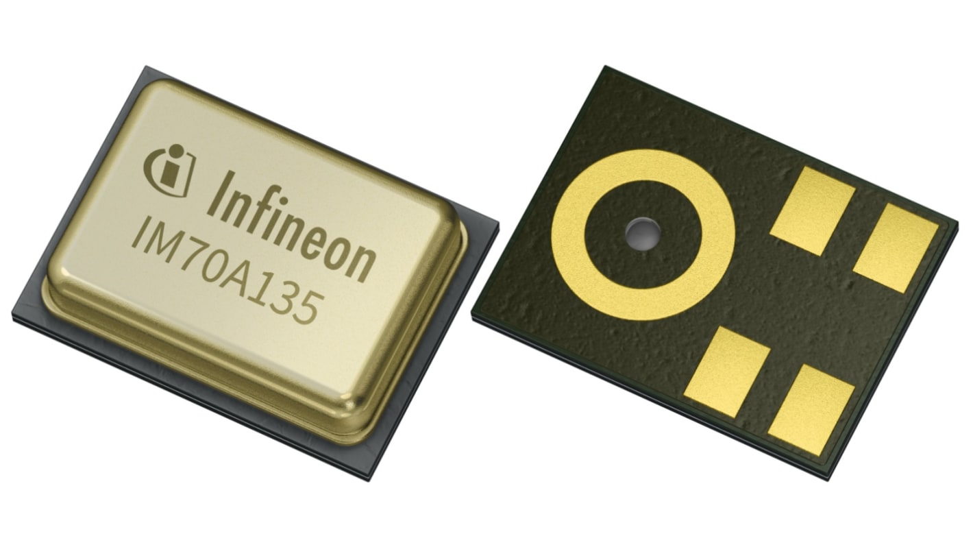 Infineon Wireless Analog Microphone, Flat Rrequency Response With a Low LFRO of 37H