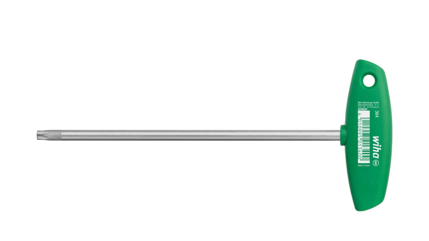 01339 | Wiha 1-Piece Torx Key, T30 Size, T Shape, Long Arm | RS