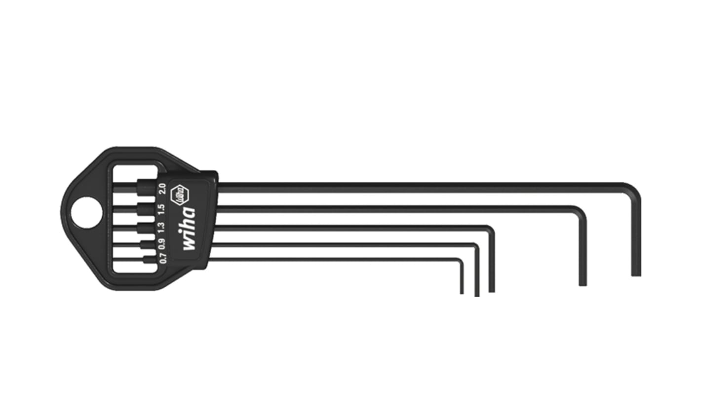 Wiha metrisch  Innensechskant-Schlüssel, 5-er Satz 0.7 → 2mm L-Form