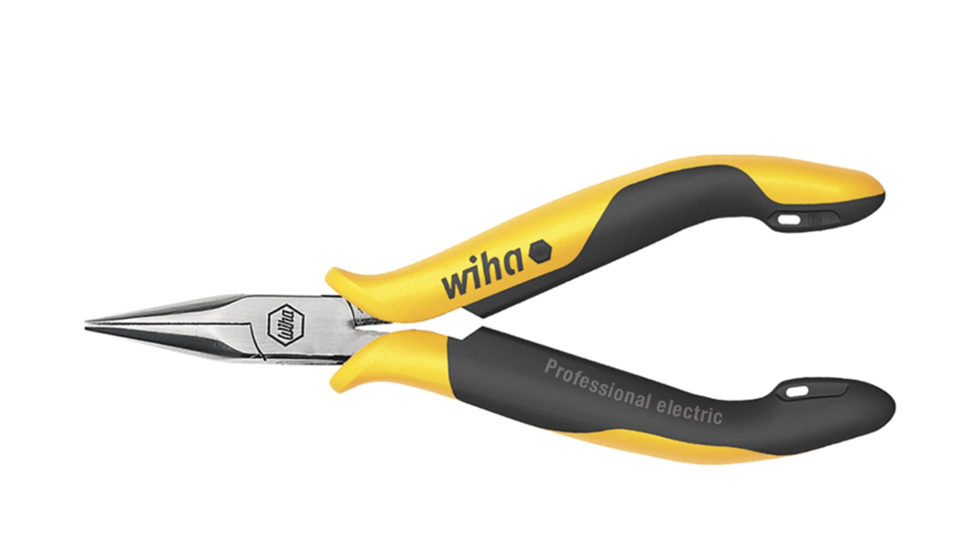 Wiha 26799 Long Nose Pliers, 120 mm Overall, Straight Tip