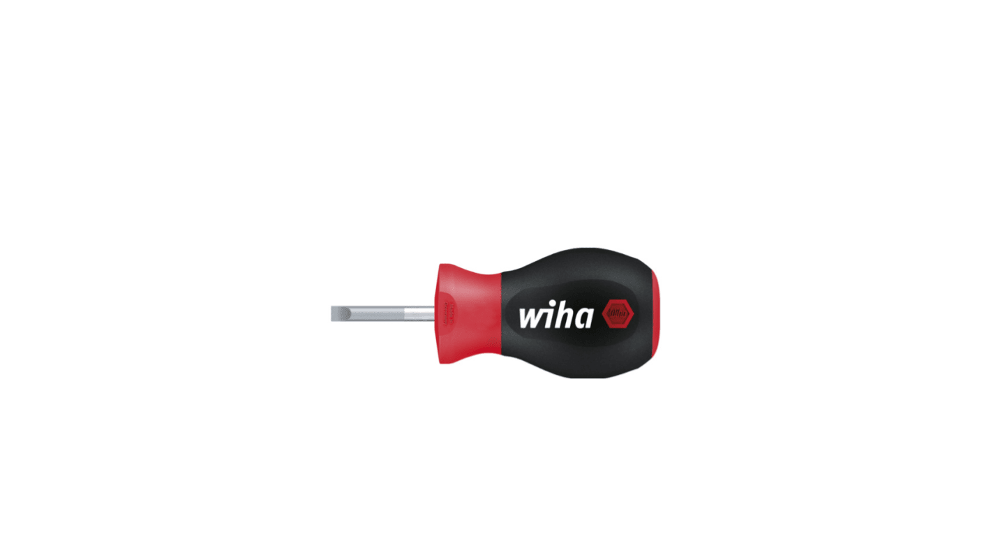 Wiha Slotted  Screwdriver, 4 mm Tip, 25 mm Blade, 81 mm Overall