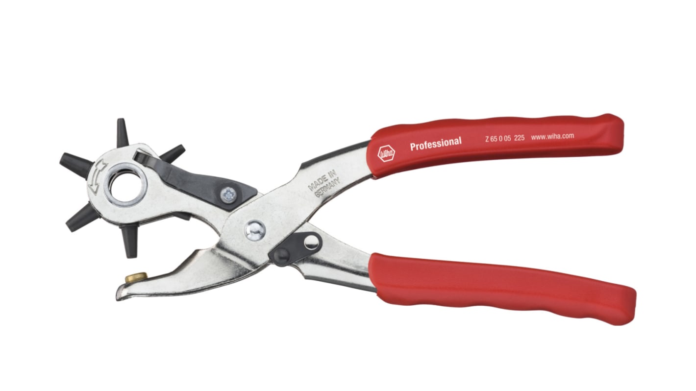 Wiha 28402 Punch Pliers, 225 mm Overall, Bent Tip