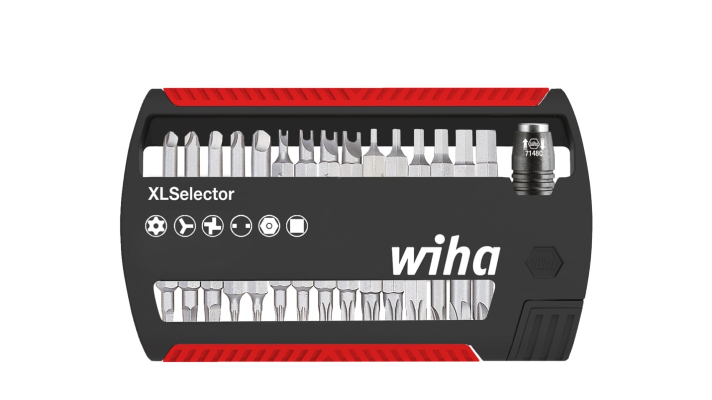 Wiha Sechskant, Steckschlüssel, TORQ-SET®, TORX®, Tri-Wing Bitsatz 25 mm, 31-teilig