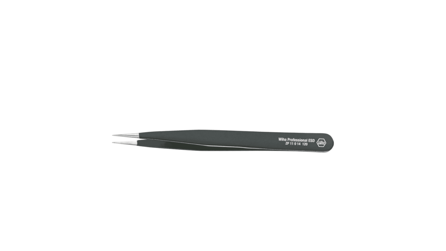 Wiha 120 mm, Extra Fine, ESD Tweezers