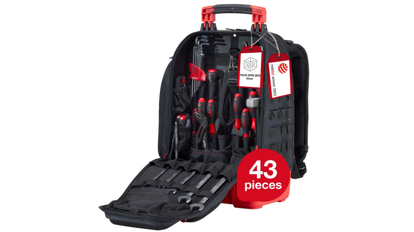 Wiha 41 Piece Tool Backpack Mechanic Tool Kit with Bag