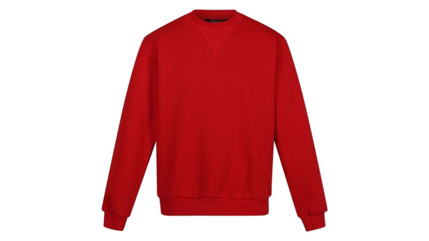 Sudadera de trabajo Regatta Professional de color Rojo, talla L, para Hombre, serie TRF686, 35 % algodón, 65 % poliéster