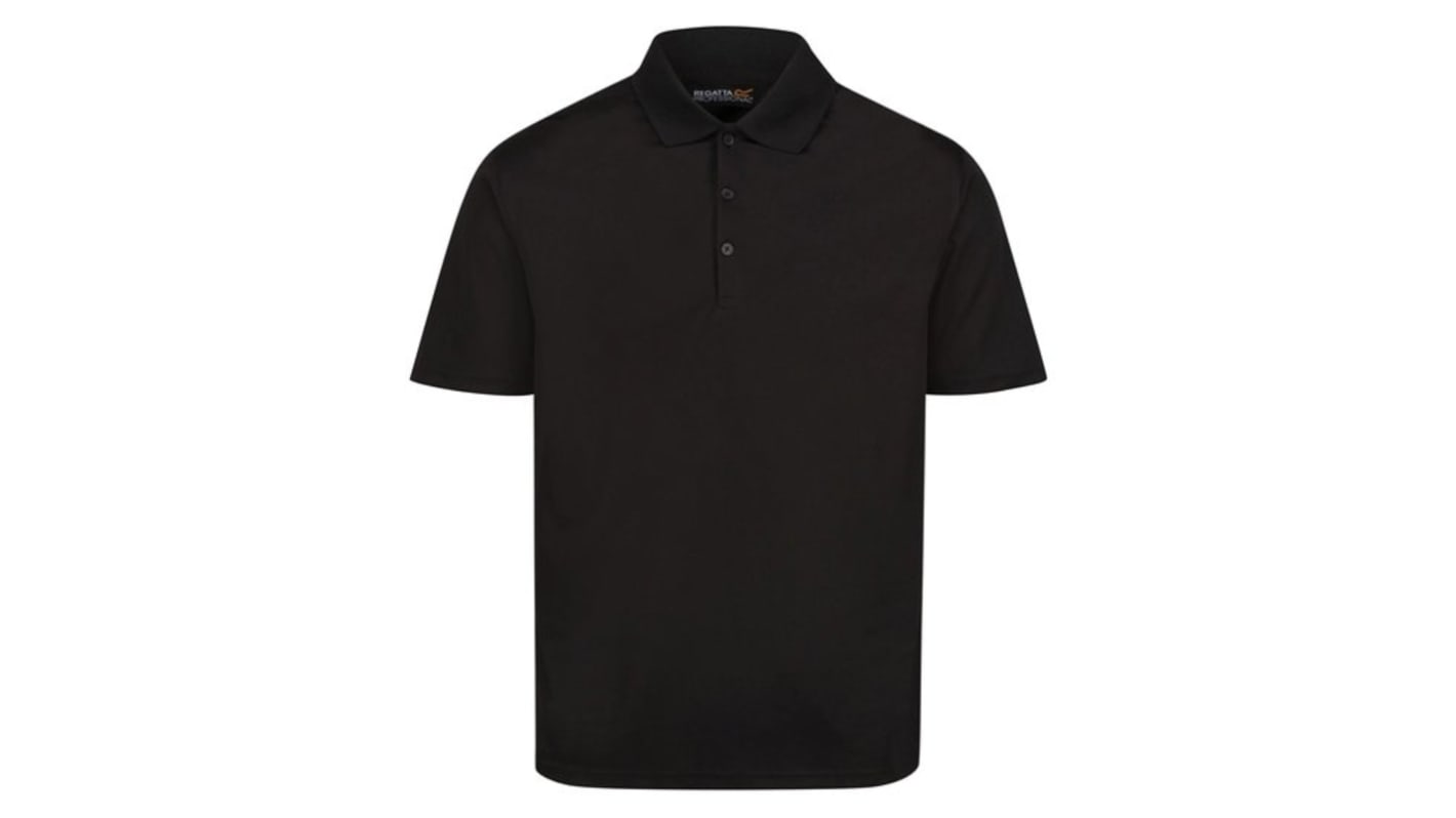 Polo Regatta Professional TRS224 de 100 % poliéster de color Negro, talla 46