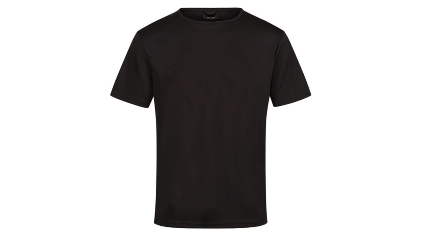 Regatta Professional Black 100% Polyester Short Sleeve T-Shirt, UK- 3XL, EUR- 62