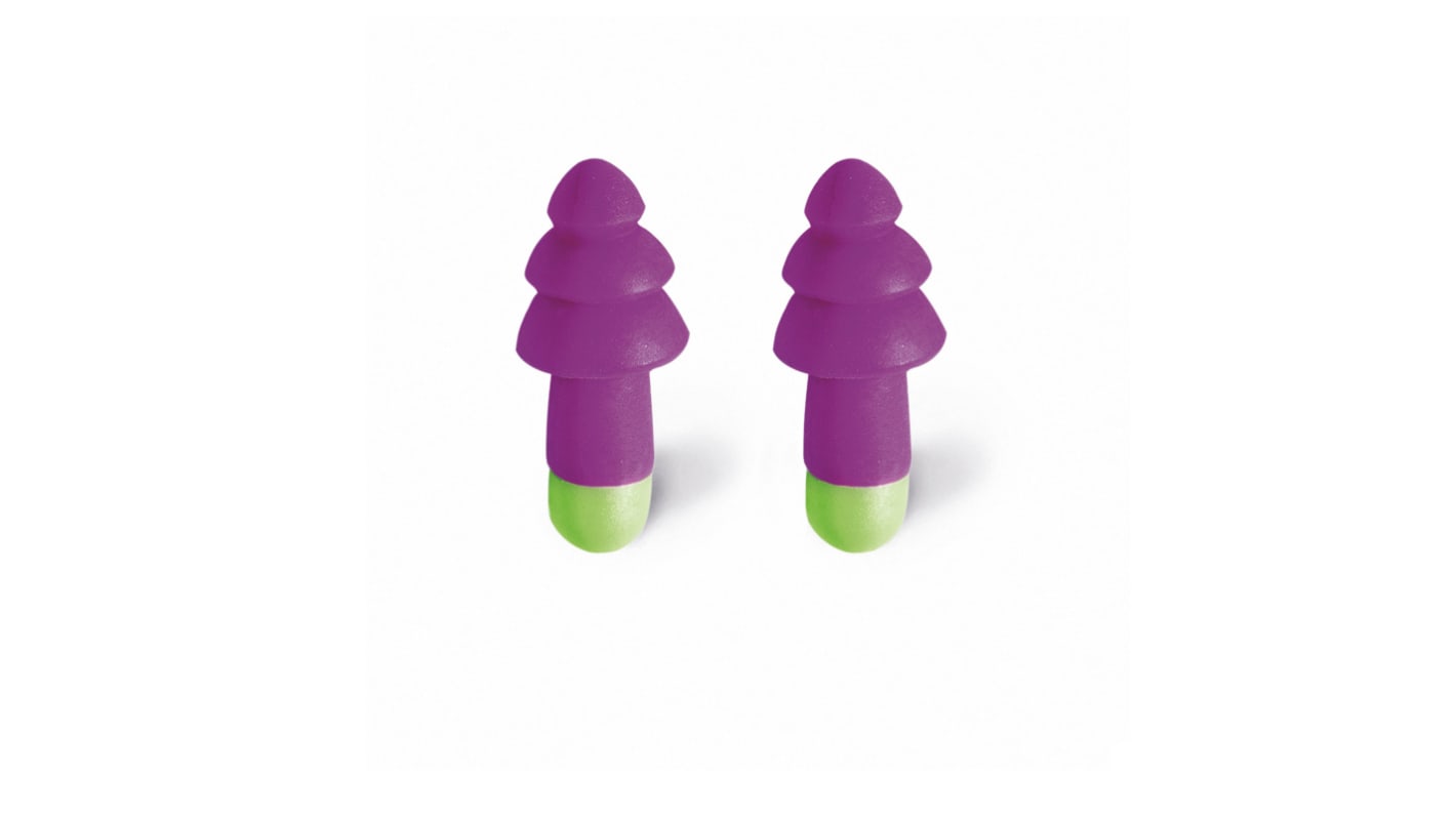 Moldex Rockets Cord Series Purple Reusable Corded Ear Plugs, 30dB Rated, 50Each Pairs