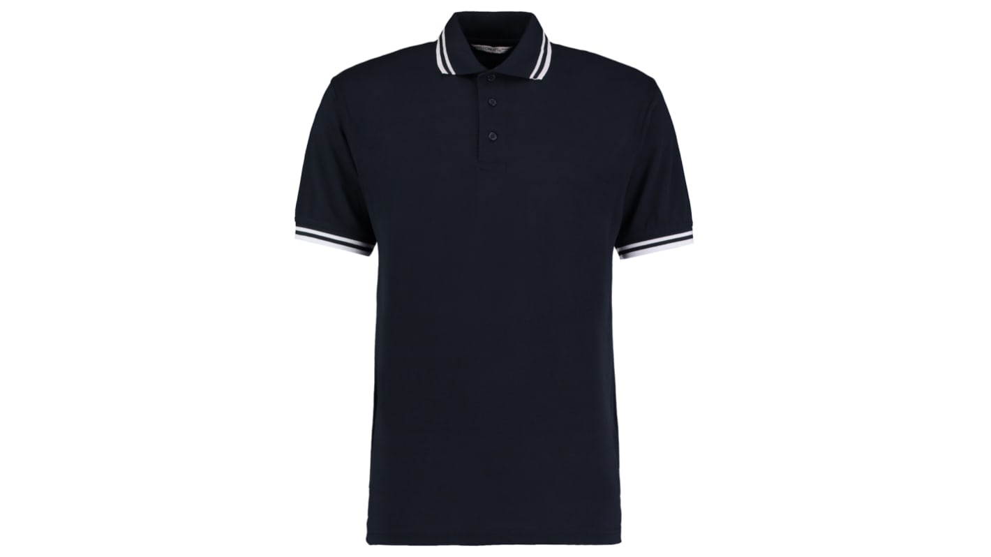 Polo Kustom Kit KK409, Bleu marine/Blanc, taille M, en 35 % coton, 65 % polyester