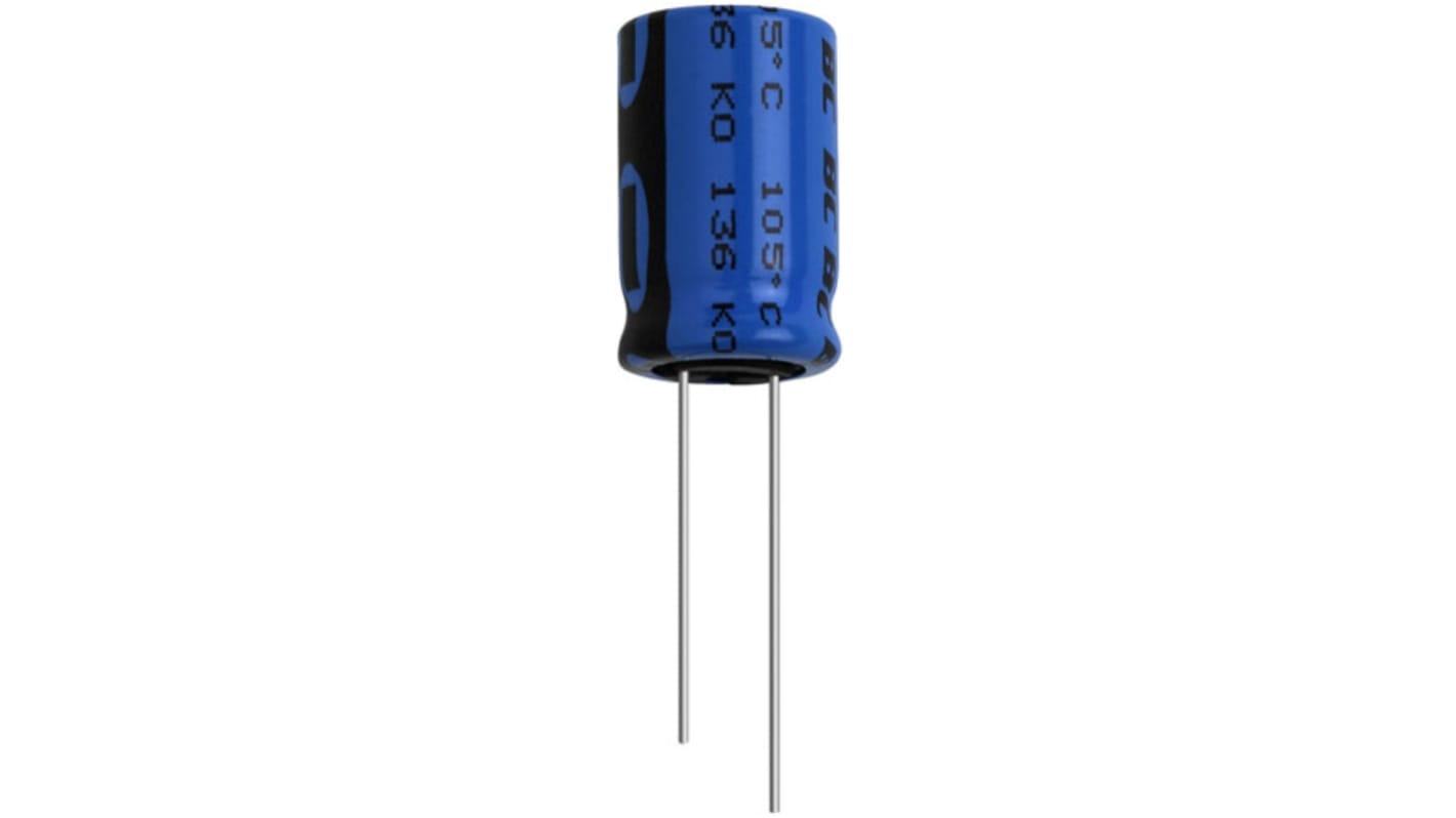 Condensador electrolítico Vishay, 100μF, 63V dc, mont. pasante, 12.5 x 30mm