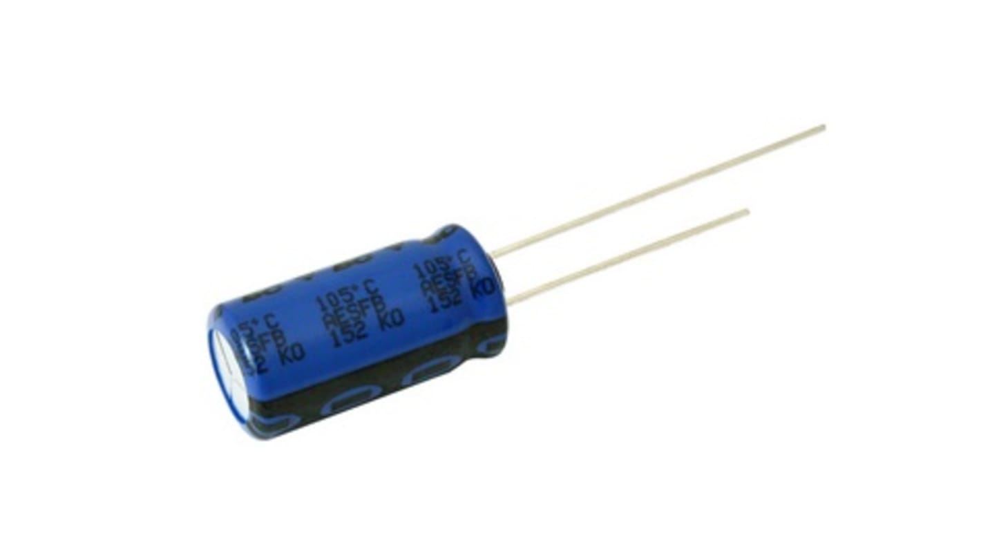 Condensador electrolítico Vishay, 100μF, 200V dc, mont. pasante, 16 x 20mm