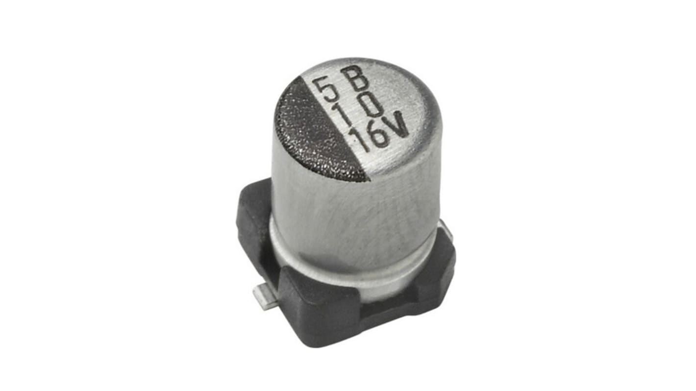 Condensador electrolítico Vishay, 10μF, 16V dc, mont. SMD, 6.3 x 6.3 x 5.3mm