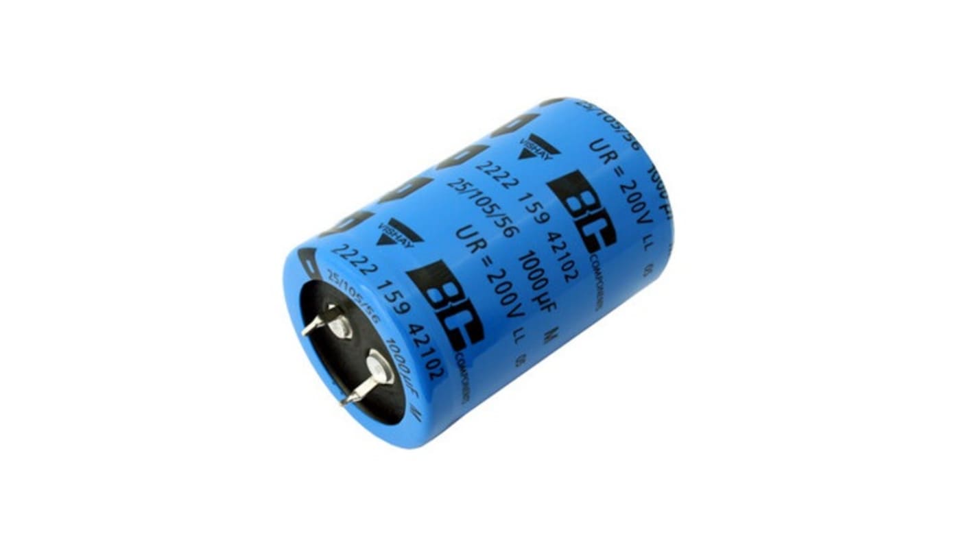 Vishay 100μF Aluminium Electrolytic Capacitor 450V dc, Snap-In - MAL215937101E3