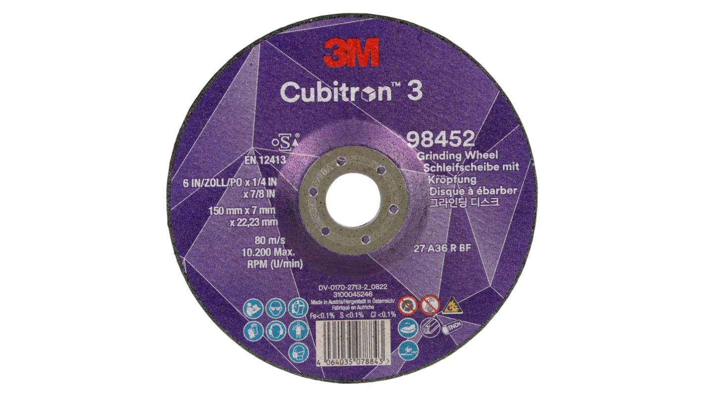 3M Cubitron 3 Depressed Center Grinding