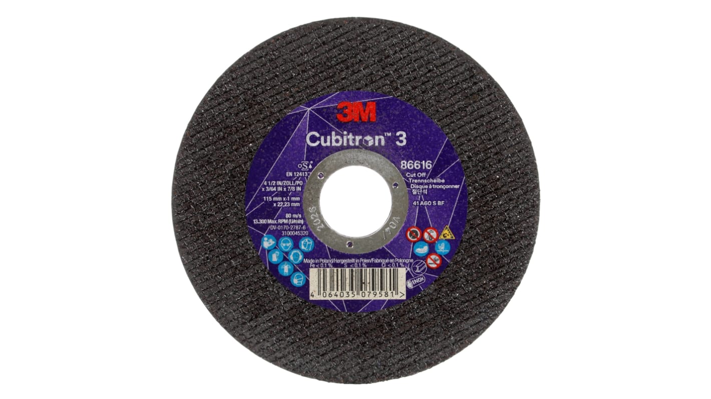 3M Cubitron 3 Cut-Off Wheel, 86616, 60+,