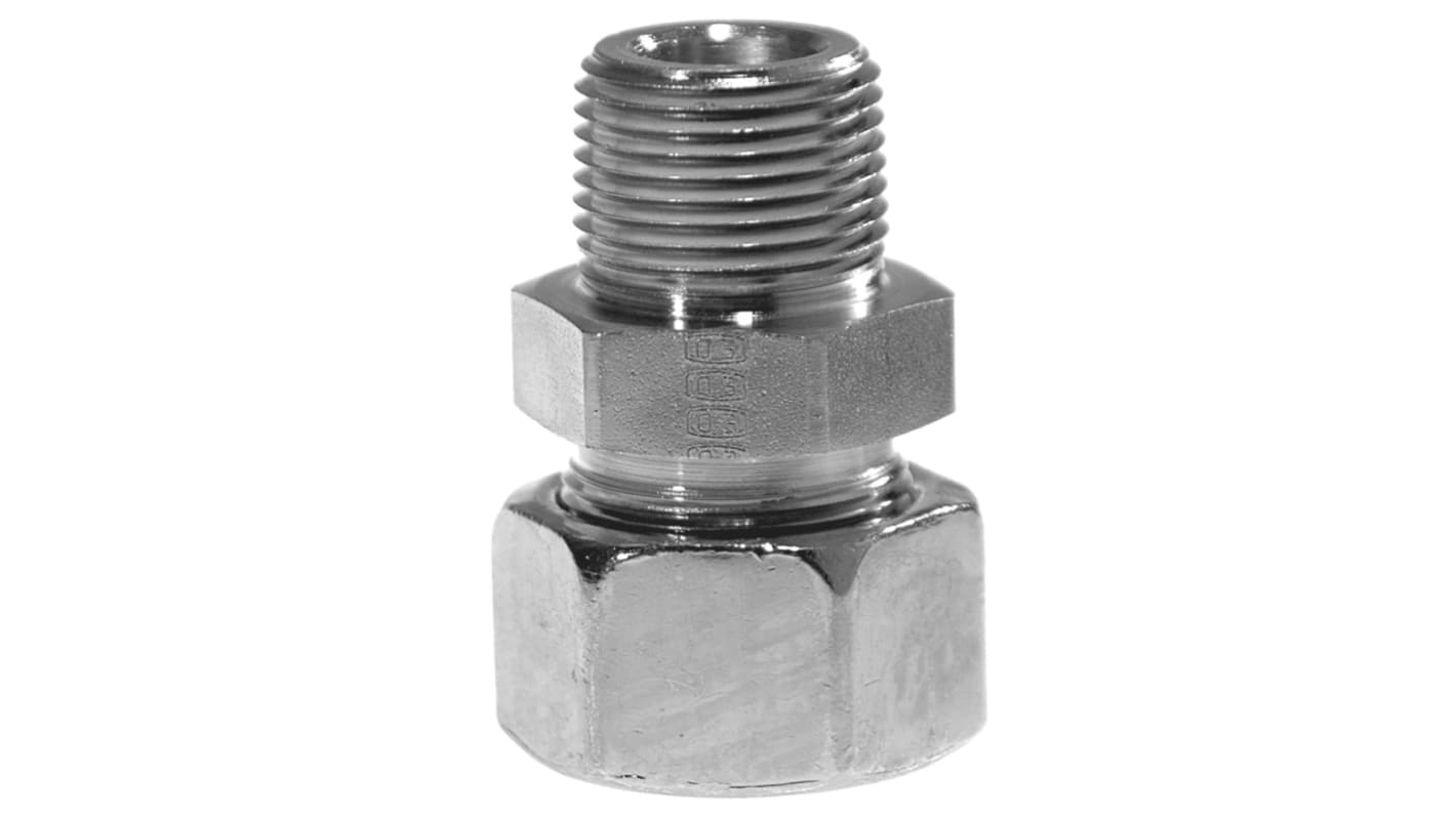 Parker Hydraulic Swivel 24° Cone Male to NPT 1/4 Male, GE06L1/4NPTCFX