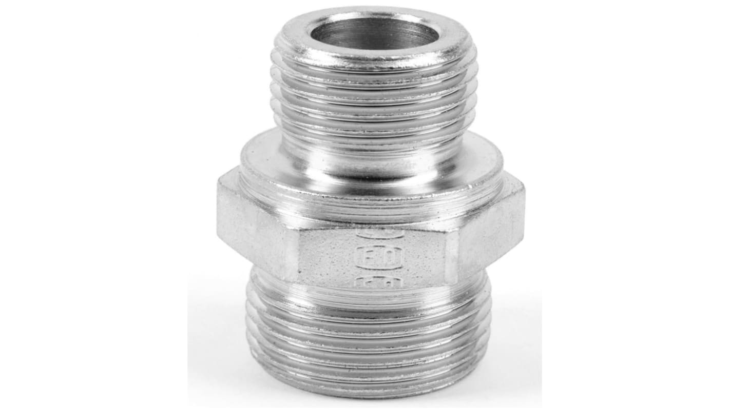 Racor hidráulico, Parker, GE06LLRCF, Connector A Cono macho de 24°, Connector B Macho R 1/8