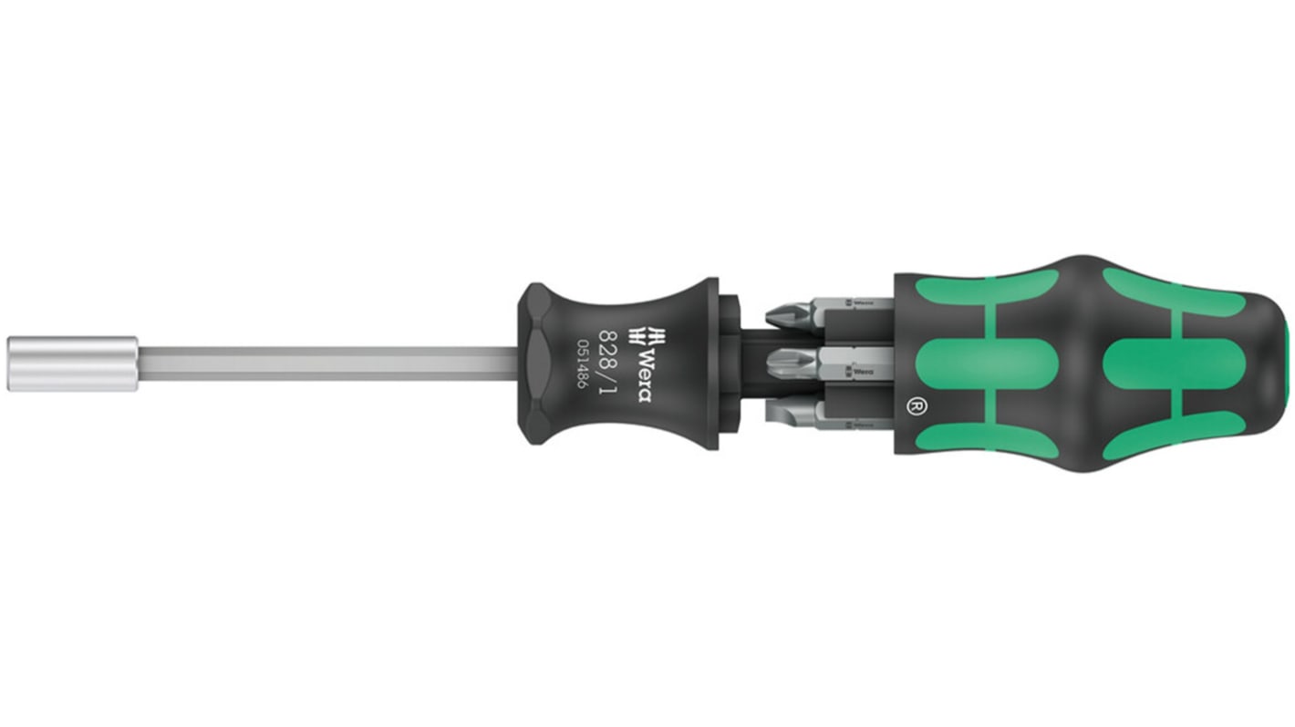 05051511001 | Wera Hex, Phillips, Slotted Bit Holder Screwdriver, 7 ...