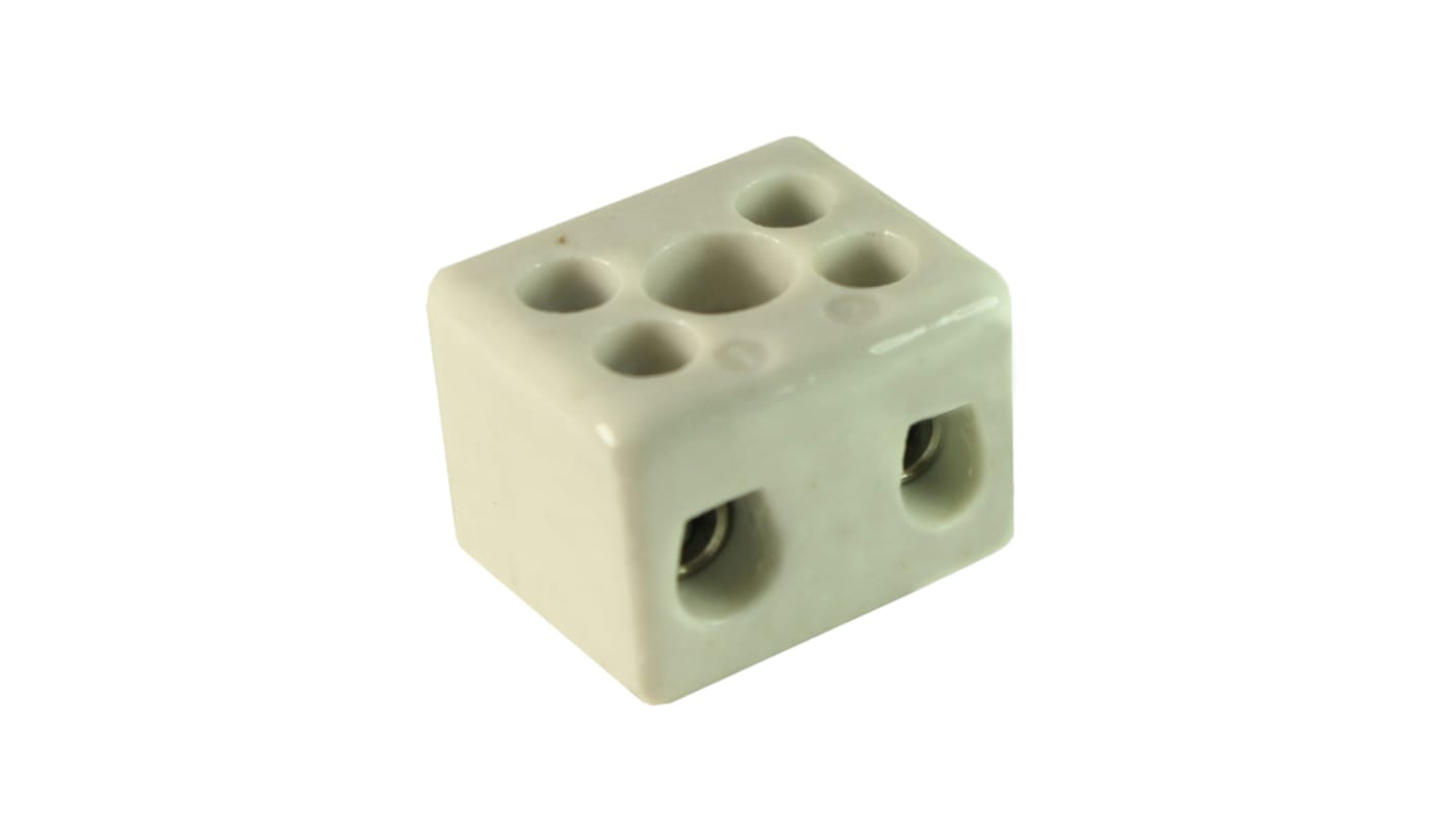 CAMDENBOSS CHTB Series Terminal Block, 2-Way, 57A, 10 mm2 Wire, Screw Termination