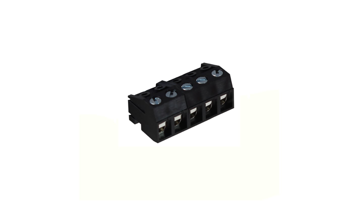 CAMDENBOSS CTBA Series PCB Terminal Block, 5-Contact, 5mm Pitch, PCB Mount, 1-Row, Screw Termination